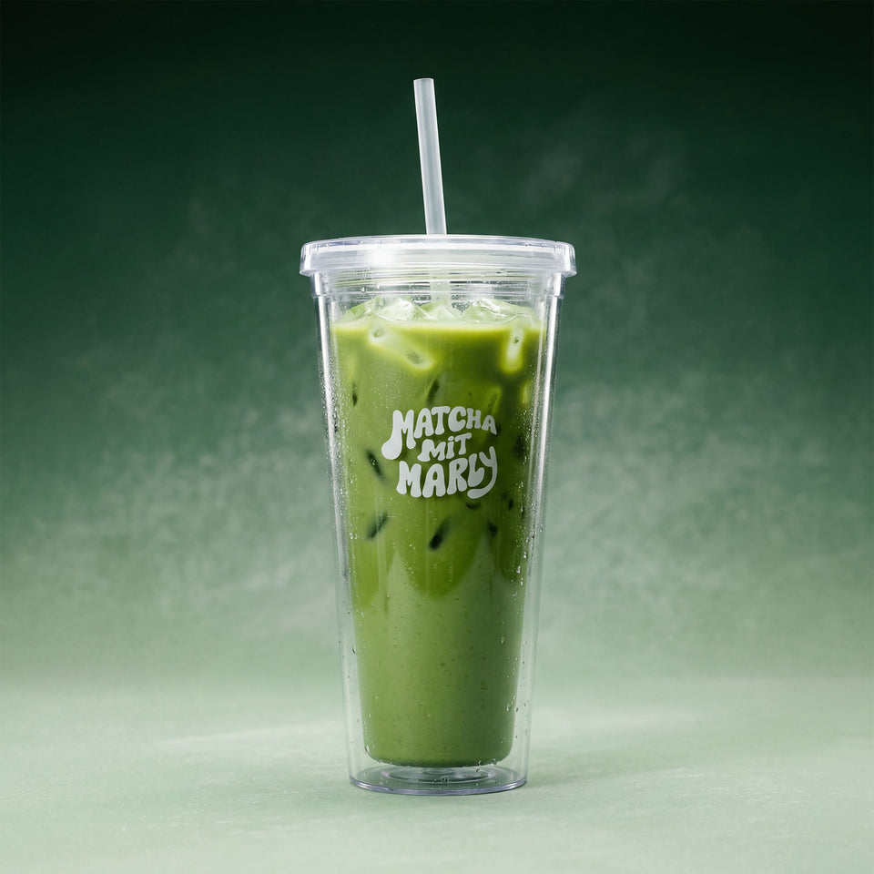 Matcha mit Marly Tumbler XL 2.0 personalisierbar mit 650ml Volumen für Iced Matcha Latte